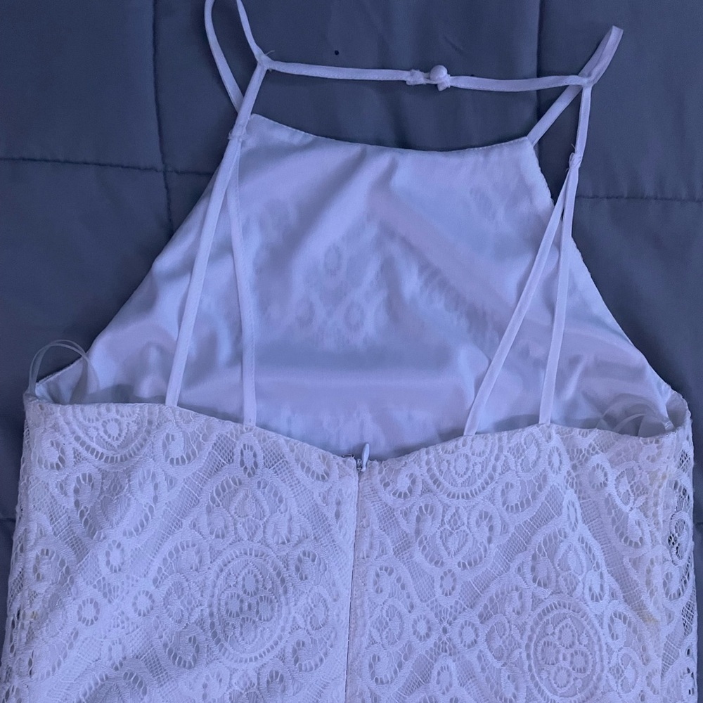 Speechless White Tassel Hem Halter Neck
Lace Dress Size M - Picture 8 of 9